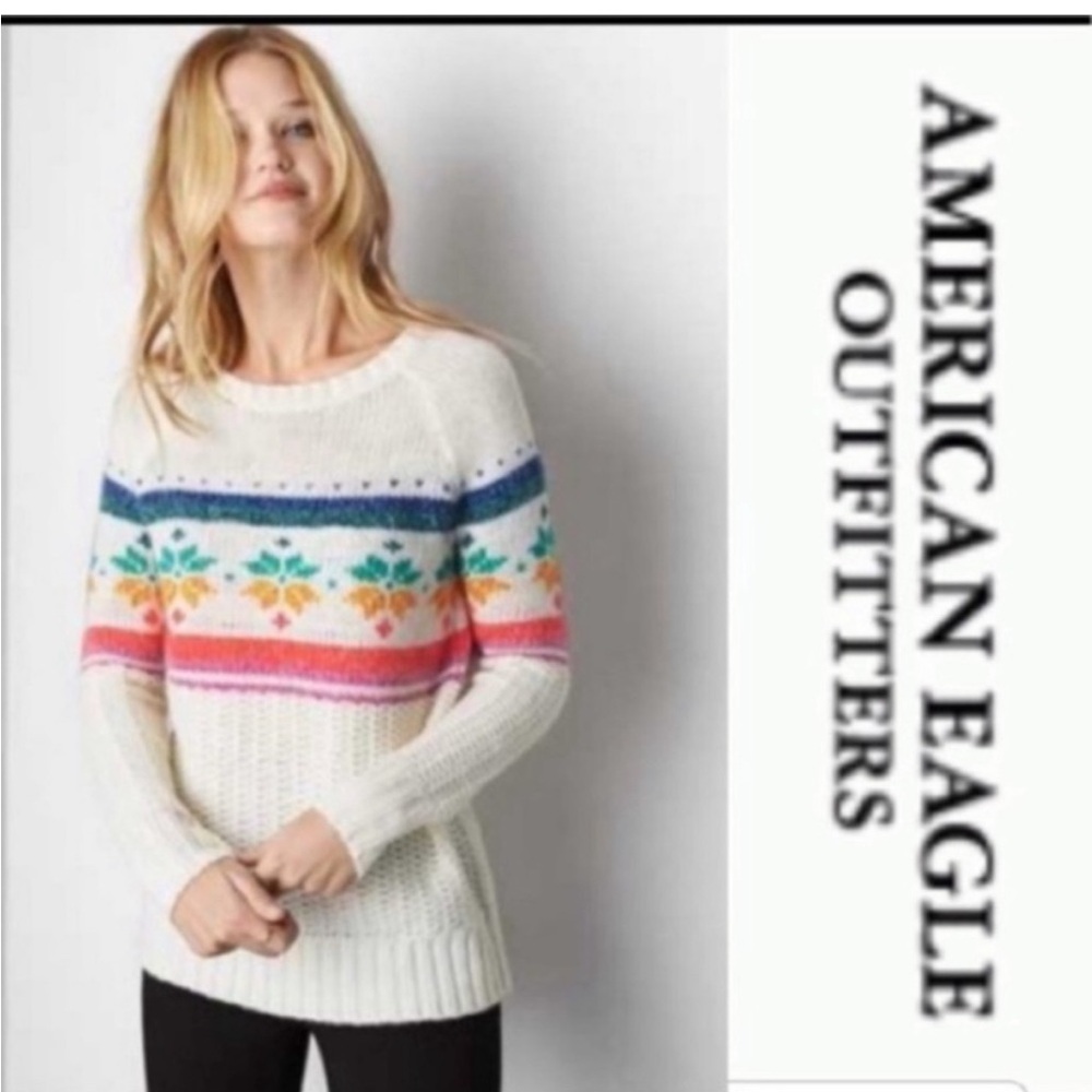 American Eagle Women’s Fair Isle Jegging Sweater ❄️